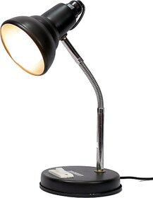 Caleta Study Lamp for Students - New Jyoti Chrome Neck Model (Black) Study Lamp (14 cm, Black, Silver)