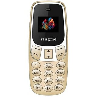                       Ringme Micro 2  (Dual Sim, 0.66 Inch Display, 800mAh Battery, Gold)                                              