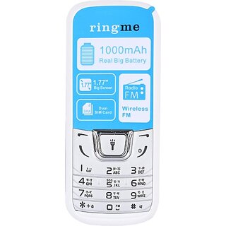                       Ringme 1282  (Dual Sim, 1.7 Inch Display, 1000mAh Battery, White)                                              