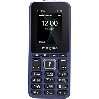                       Ringme R1 PRO 2183  (Dual Sim, 1.77 Inch Display, 1000mAh Battery, Blue, Black)                                              