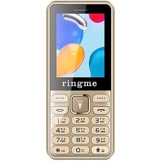                       Ringme NINJA  (Dual Sim, 2.4 Inch Display, 3000mAh Battery, Gold)                                              