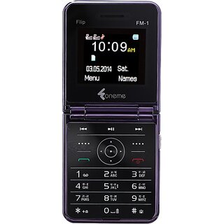 Oneme FLIP FM-1  (Dual Sim, 2.4 Inch Display, 2000mAh Battery, Purple)