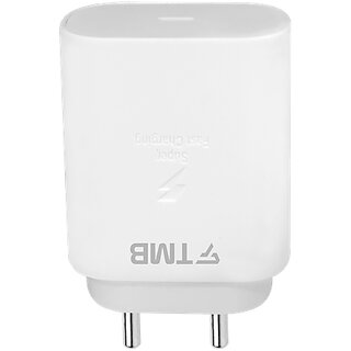                       TMB Volt-1270 with 35 W Quick Charge 5 A Mobile Charger with Detachable Cable  (White, Cable Included)                                              