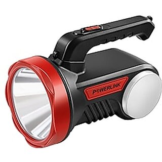                       Powerlink BHEEM 6000mAH Rechargeable Led Torch Cum Emergency Sidelight Powered by Li-Ion Battery                                              