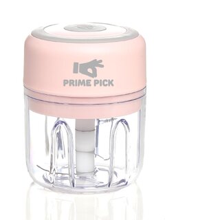                       Prime Pick Mini Electric Garlic Chopper with USB Rechargeable Wireless Portable Food Processor Blender Mixer                                              
