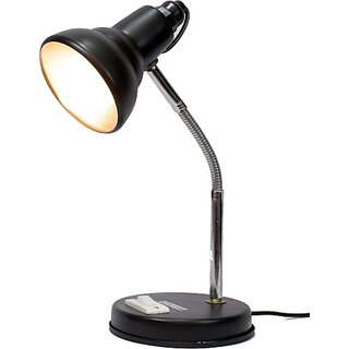                       Caleta Study Lamp for Students - New Jyoti Chrome Neck Model (Black) Study Lamp (14 cm, Black, Silver)                                              