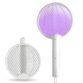                       PRIME PICK Electric Mosquito Swatter Rechargeable with LED Fly Trap Light, 3-in-1 Fly Swatter Bug Zapper Racket                                              