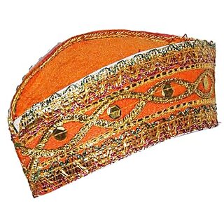                       Kaku Fancy Dresses Qawwali Cap For Kids  Anarkali Cap, Mugal Theme Kawali Topi  Indian Folk Dance Costume Accessories                                              