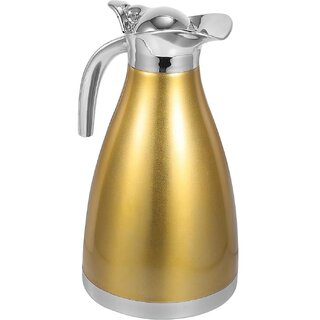                       PRIME PICK Travel Kettle 2L Thermal Carafe Double-Walled Thermos Flask Insulated Glass Flask Drinks Dispenser Coffee                                              