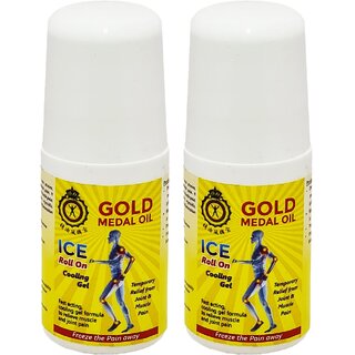                       Gold Medal Oil ICE Roll On Cooling Gel - 50ml (Pack Of 2)                                              