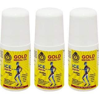                       Gold Medal Oil ICE Roll On Cooling Gel - 50ml (Pack Of 3)                                              