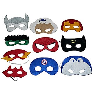                       Kaku Fancy Dresses Super Hero Eye Patch / Party Mask 30Pc Set / Party Prob Eye Mask / Party Eye Mask - Multicolor                                              