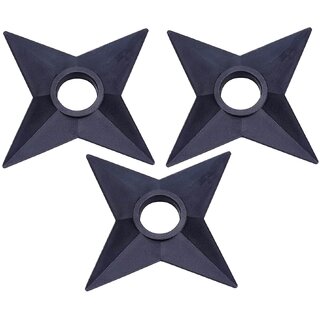 FunMart Set of 3 Plastic Nruto Ninja Stars - Shuriken Throwing Stars for Cosplay and Fun