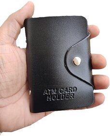 Adam Jones Black Leatherite Card Holder For Men