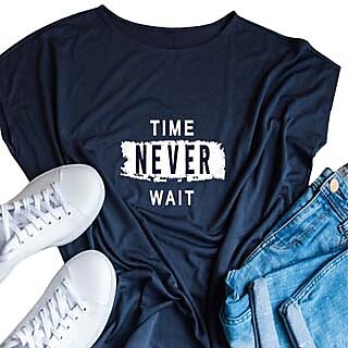                       Nture Nest Mens Blue Graphic Print Round Neck Bamboo Fabric T-Shirt                                              
