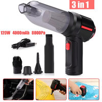 Portable Electric Nail Drill Professional Cleaner Dust Collection/Lighting 3 in 1 Car Cleaner 120W High-Power Handheld