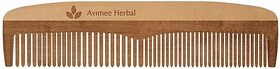 Avimee Herbal Neem Wood Comb For Combats Dandruff/Soothes Scalp/Helps Control Frizz