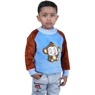                       Kid Kupboard Cotton Baby Boys Sweatshirt, Multicolor, Full-Sleeves, Round Neck, 3-4 Years KIDS6134                                              