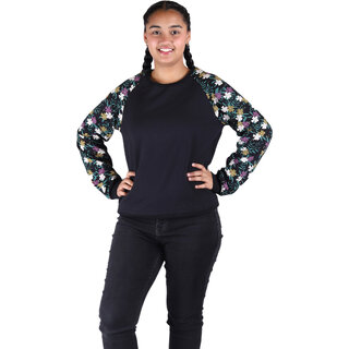                       Kid Kupboard Cotton Girls Sweatshirt, Multicolor, Full-Sleeves, Round Neck, 12-13 Years KIDS6135                                              