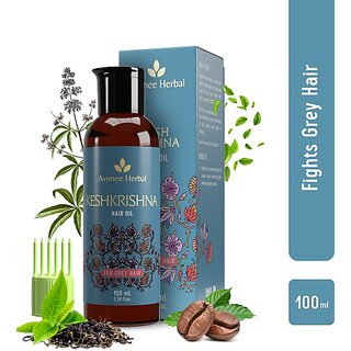 Avimee Herbal Keshkrishna Oil, With Amla & Curry Leaf, For Premature Greying, Hair Oil (100 Ml)