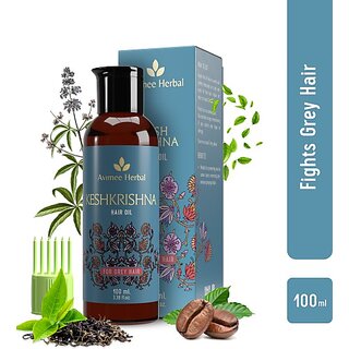                       Avimee Herbal Keshkrishna Oil, With Amla  Curry Leaf, For Premature Greying, Hair Oil (100 Ml)                                              