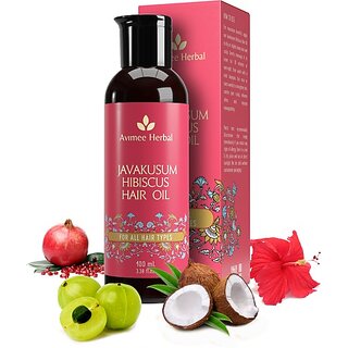 Avimee Herbal Javakusum Hibiscus Oil, With Vitamin C, For Hair Growth, Hair Oil (100 Ml)