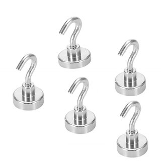                       Maliso 25 lbs Heavy Duty Magnetic Hook for Refrigerator,Hanger for kitchen, Office  (Pack of 5)                                              