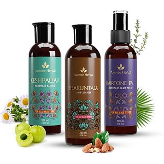 Avimee Herbal Hair Care Kit Growth Nourishment Oil Scalp Spray (100Ml), Cleanser (200Ml) (3 Items In The Set) Avimee Herbal Hair Care Kit Growth Nourishment Oil Scalp Spray (100Ml), Cleanser (200Ml) (3 Items In The Set)