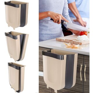                       MALISO Foldable Garbage Bins -Collapsible Wall Mounted Trash Bin Garbage Holder for Kitchen Essential - 1 Pcs                                              