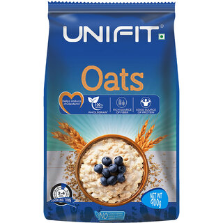                       UNIFIT Oats 100 Natural Wholegrain  High Protein  Fibre  Oats for Weight Management  Reducing Cholesterol 900g                                              