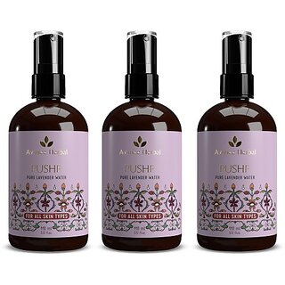                       Avimee Herbal Pushp Pure Lavender Water | Soothes Skin, Fights Acne, Relaxes Mind | 3*110Ml Men & Women (329 Ml)                                              