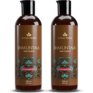                       Avimee Herbal Shakuntala Hair Cleanser | Silky Hair | Apple Cider, Rice, Keratin | 2*200Ml (200 Ml)                                              
