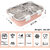 Students Lunch Box Sealed Leakage Proof Stainless Steel Lunch Box with Spoon Lid Office Food Container 3 Compartment