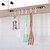 FUSIONMAX Multi-Purpose Rustproof Stainless Steel Rail with 6 Plastic Hooks for Bathroom Kitchen - Multicolour