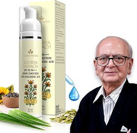 Avimee Herbal Sunscreen - Spf 50 Pa++++ Soorya Kawach Hyaluronic Acid Serum Sunscreen (50 Ml)