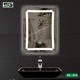 SGG Vertical LED Sensor Mirror - White/Warm White/Mix Light - Size: (18x24 Inch)