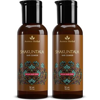                       Avimee Herbal Shakuntala Hair Cleanser | Silky Hair | Apple Cider, Rice, Keratin | 2*50Ml(2) (100 Ml)                                              
