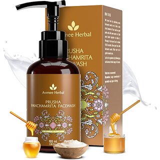                       Avimee Herbal Prusha Panchamrita Facewash  Curd, Milk, Ghee, Honey, Jaggery  100Ml Face Wash (100 Ml)                                              