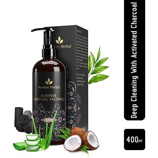                       Avimee Herbal Kunwar Charcoal Facewash | Oil & Dust Free Skin | Activated Charcoal Face Wash (400 Ml)                                              