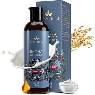                       Avimee Herbal Radha Hair Conditioner Repairs  Smooths  Keratin, Rice, Acv, Aloe (200 Ml)                                              