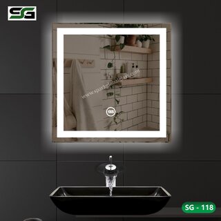 SGG Square LED Sensor Mirror - White/Warm White/Mix Light - Size: (24x24 Inch) SGG Square LED Sensor Mirror - White/Warm White/Mix Light - Size: (24x24 Inch)