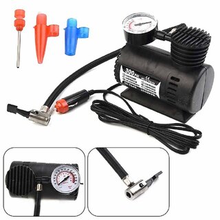                       Aseenaa Heavy Duty Electric Car Air Compressor with Pressure Gauge, 12V DC Portable Tyre Inflator Air Pump for Car                                              