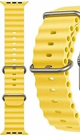 Belt, Strap For I Watch Ultra 49 Mm, 45 Mm, 44 Mm, 42 Mm 49 Mm Silicone Watch Strap (Yellow)