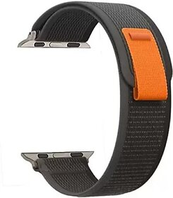 Watch Ultra 49 Mm, 45 Mm, 44 Mm, 42 Mm Smart Watch Strap (Black) 4 Mm Fabric Watch Strap (Black)