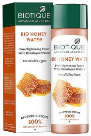 Biotique Honey Water Pore Tightening Brightening Toner with Himalayan Waters Maintains pH Balance Moisturized and Hydr