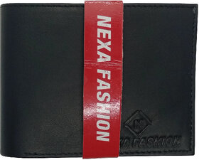 Men Black Genuine Leather Wallet