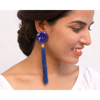                       Adorable Crystal Tassel Handmade Earrings for Girls and Women                                              