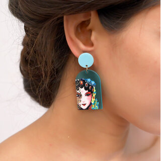 Ethnic Theme Printed Drop Earrings For Women and Girls Ethnic Theme Printed Drop Earrings For Women and Girls