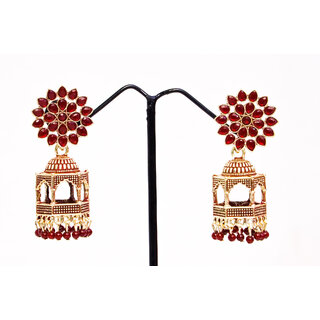 Adorable Meenakari Kundan Traditional Jhumki Earrings for Womens Girls Adorable Meenakari Kundan Traditional Jhumki Earrings for Womens Girls
