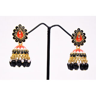 Adorable Meenakari Kundan Traditional Jhumki Earrings for Womens Girls Adorable Meenakari Kundan Traditional Jhumki Earrings for Womens Girls